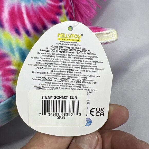 Squishmallows Easter Atlas Tie Dye Unicorn 8" Plush Toy - Picture 6 of 7